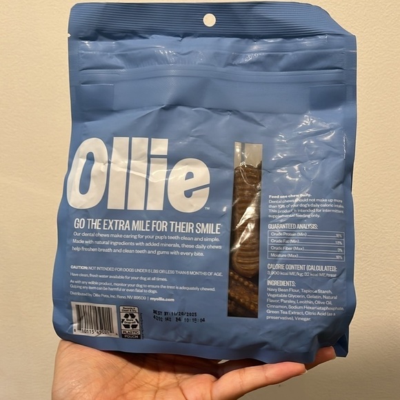 Brand new Ollie Dental Chews with Parsley and Cinnamon Extra Small - Picture 2 of 5